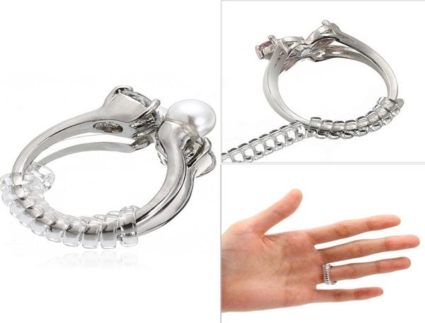 

new 12 pcs 3mm 10cm ring size tightener reducer resizing tools ring spiral adjuster for female9130554