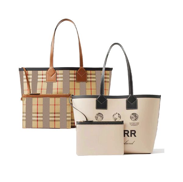 

burb london luxury designer mirror quality bags canvas lady mans shoulder totes handbag tb stripe plaid clutch bags womens fashion burbrery