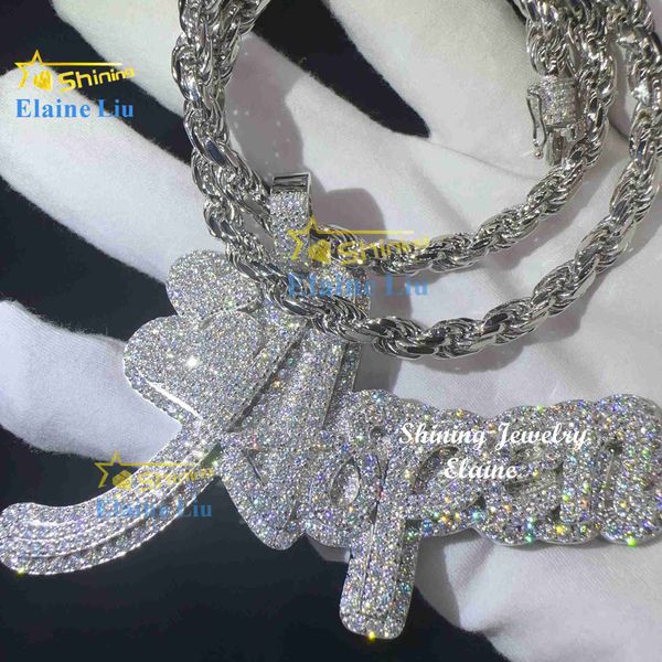 

decoration 925 sterling silver pendants and charms gemston iced out custom pendant
