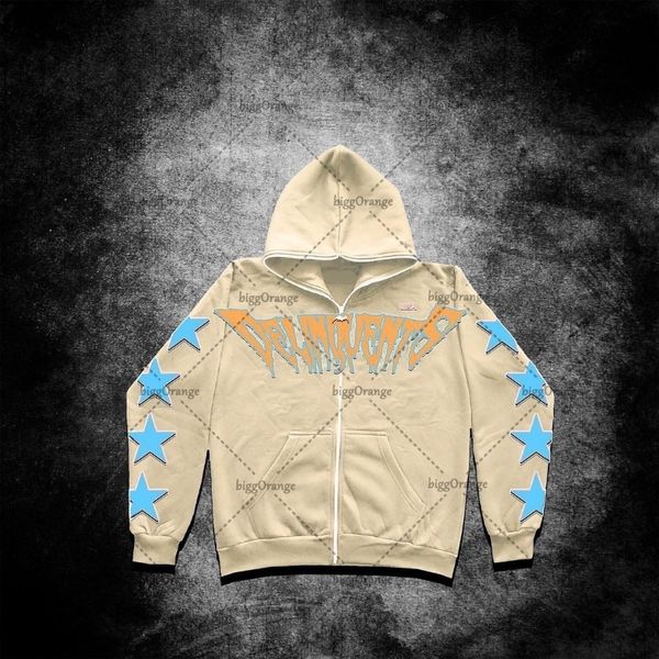 

womens hoodies sweatshirts american clothing high street trend loose zipper hoodie women y2k punk retro harajuku casual oversized sweatshirt, Black