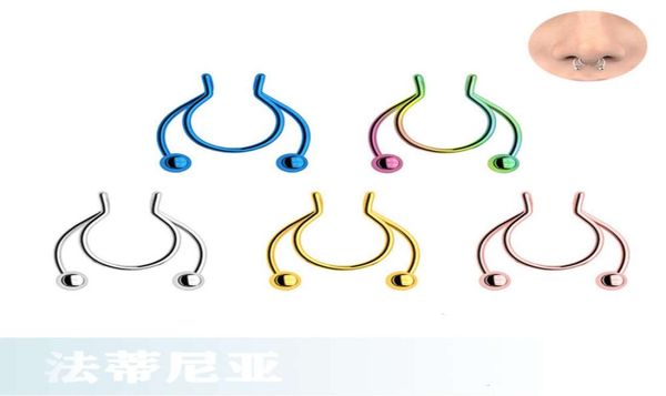 

new selling stainls steel jewelry clip nose ring0123452959177, Silver