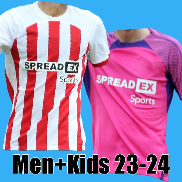

23 24 sunderland soccer jerseys men kids kit sunderland 2023 2024 football shirt, Black;yellow