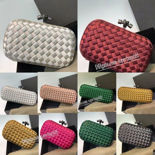 

knot minaudiere evening bag foulard intreccio leather minaudiere clutch bags muse brass finish luxury designer women silk weave stretch box