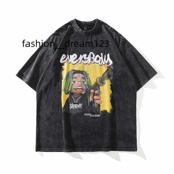 

summer cartoon digital printed t-shirt cotton wholesale custom short sleeve t-shirt, White;black