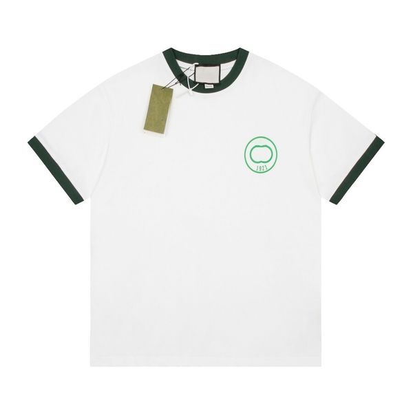 

2023 mens designers t shirt men women classic modern trend luxury goods with short sleeves breathable outdoor movement embroidered knitted c, White;black