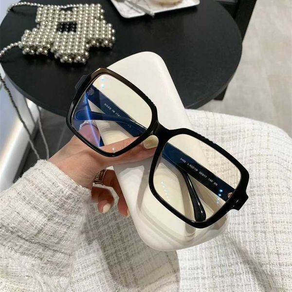 

sunglasses 2023 new same style anti blue light plate xiaoxiang large glasses frame for men and women ch5408, White;black