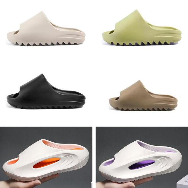 

summer sandals slippers men women casual designer black slide bone earth brown desert sand resin fashion dress shoes seaside beach foam size