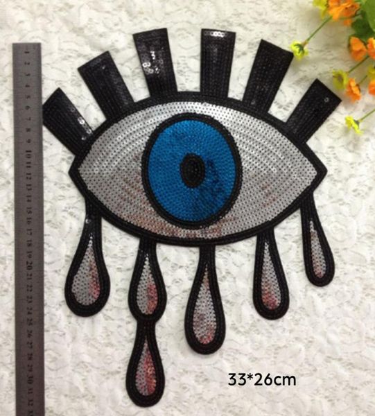 

10 pieces diy clothing lace accessories beads sequins patches chapter silver eyes sequins embroidered large diy cloth with glue pa3625900