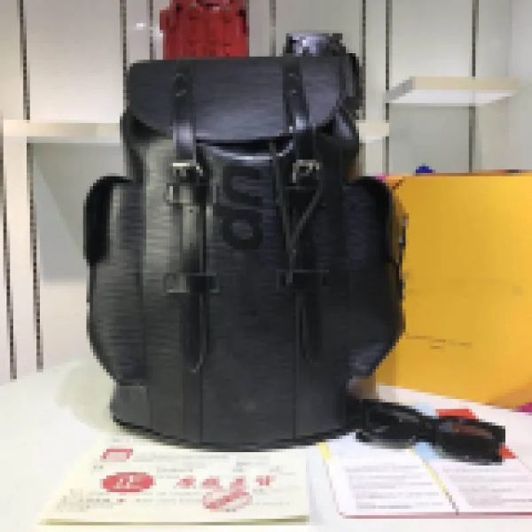 

designer luxury chriser pm bag backpack black rare brand new with tags macassar men's damier graffit chriser pm backpack