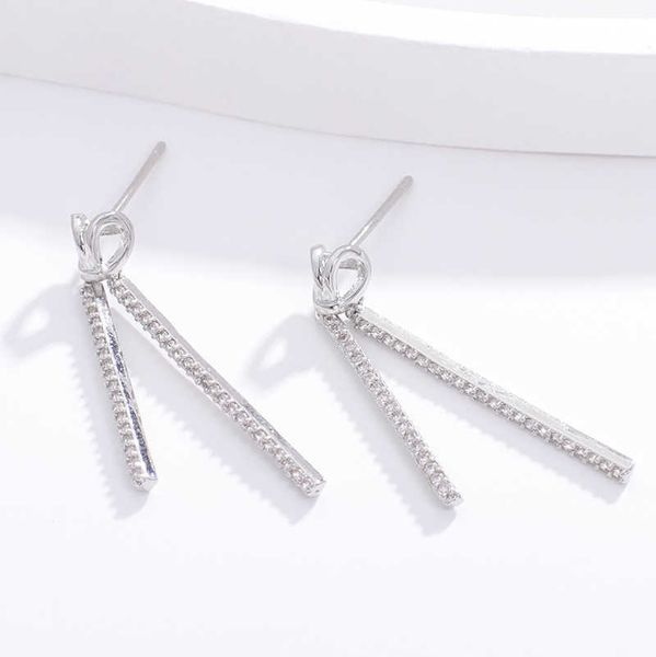 

simple knot studs earrings for dangle earring studs luxury earringdrop drop womens long earring fashionable cute versatile white gold jewelr, Silver
