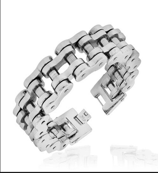 

20mm bangle heavy gothic motorcycle biker chain stainless steel for cool mens bracelet jewelry3756790, Black
