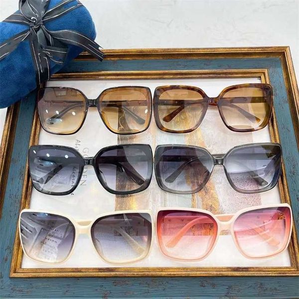 

2023 family's new online red same candy color japanese and korean ins sunglasses women's versatile fashion glasses gg0868s, White;black