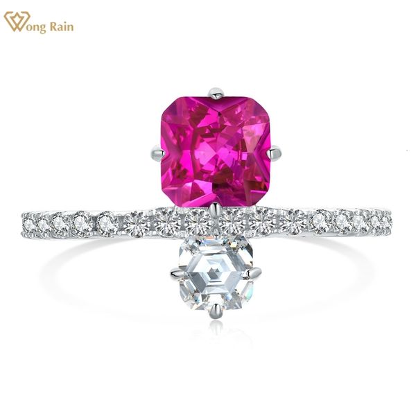 

with side stones wong rain 925 sterling silver 66mm high carbon diamond gemstone 18k gold plated ring wedding engagement fine jewelry wholes