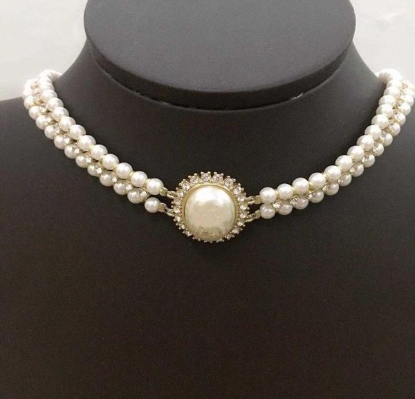 

2020 brand fashion jewelry women vintage pearls chain big oval pearls pendants pearls chain necklace party fine fashion jewelry1480679, Silver