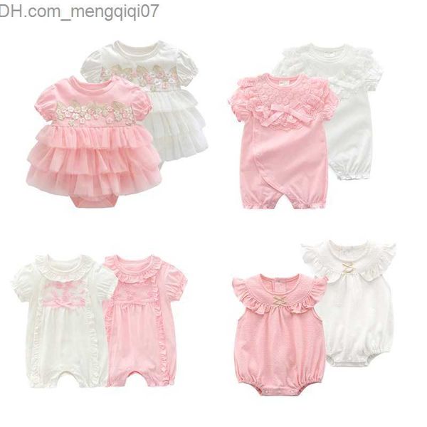 

rompers lawadka princess baby girls skin-tight garment summer style toddler skin-tight garment lace newborn's first birthday party cost, Blue