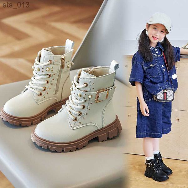 

children' boots new autumn/winter 2023 girls short boots students white shoes big child soft-soled shoes boots children 300 l230518, Black;grey