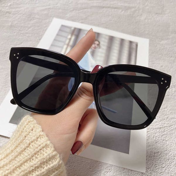 

fashion gentle monster sunglasses gm new korean sunglasses women's advanced large frame men's anti ultraviolet polarized glasses, White;black