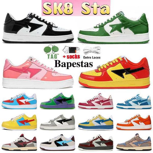 

2023 casual shoes bapestas sk8 men womens a sta low abc camo stars white green red black yellow pink mens sports sneakers platform shoe dwsa