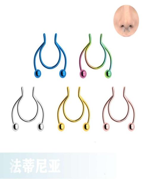 

new selling stainls steel jewelry clip nose ring0123455722113, Silver