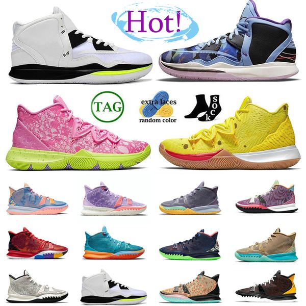 

mens basketball shoes kyries 7 one people chip light bone sponge sandy creator hendrix horus rayguns daybreak squidward men trainers sports