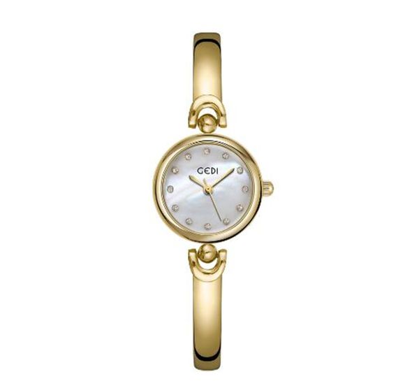 

2023 bracelet watch in a stylish and minimalist style, round dial with versatile waterproof bracelet, quartz watch, Slivery;golden
