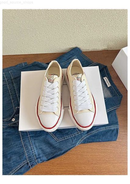 

maison mihara yasuhiro low cut men's and women's versatile dissolve shoes summer new mmy style canvas shoes, Black