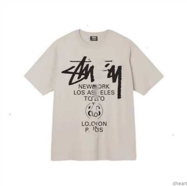 

designer luxury fashion brand stussys classic mens and womens t shirt dice pattern printed alphabet summer high street trend tee e3nh, White;black