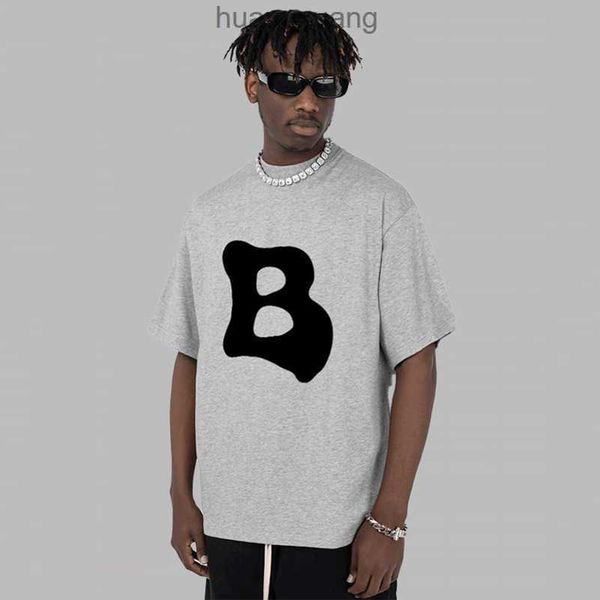 

designer 350g pure cotton short sleeved t-shirt for men in summer american fashion brand loose design, versatile couple costume 'clothe, White;black