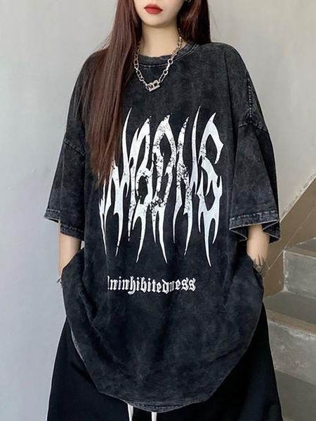 

womens tshirt oversized tshirt mens clothing hip hop anime ainting letter heart vintage y2k clothes harajuku goth cotton tee half sleeve 230, White