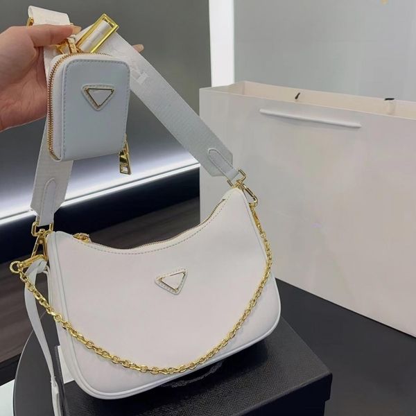 

3pcs designer bag crossbody shoulder bags designer bags chest black canvas zippe belts chains wallets underarmcrossbody soho bag chains cros
