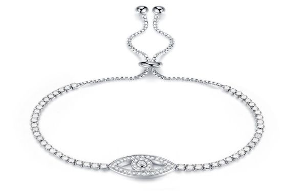 

adjsutable bolo evil eye pave cz cubic zirconia bracelet013538873, Golden;silver