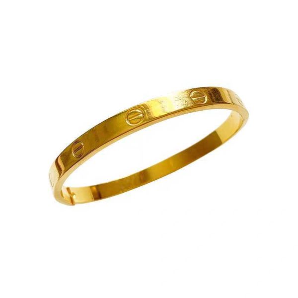 

high version light luxury gold bracelet women's titanium steel colorless couple men's wide and narrow v valentine's day 520 g, Black