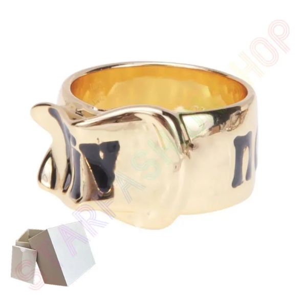 

designer super cool wide-face belt buckle modeling ring three-dimensional neutral dark wind with planetary ring perfect, Silver