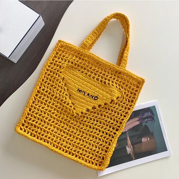 

designer handbag beach bag pastoral style weaving hollow shoulder bag european and american portable straw bags
