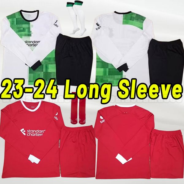 

long sleeve 23 24 liverp00l virgil soccer jerseys 2023 2024 carvalho thiago konate lvp diogo luis diaz mohamed keita darwin ramsay football, Black;yellow