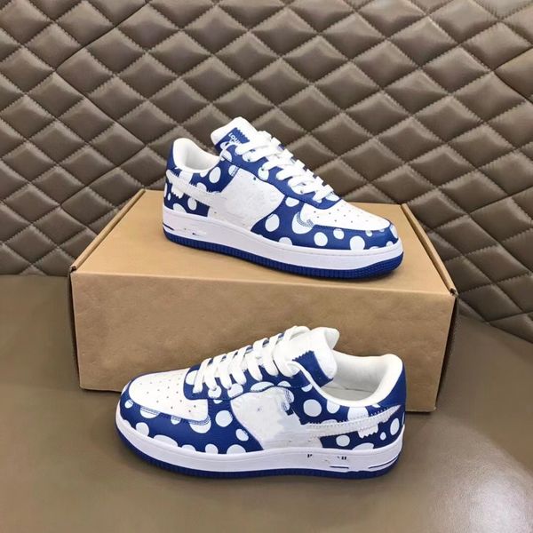 

trainer sneaker yk shoes calf leather rubber outsole sneakers men womens green white flower printing trainers 03, Black