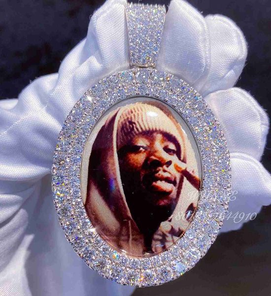 

personal oval family memory pendant bussdown vvs moissanite custom memory p pendant, Silver