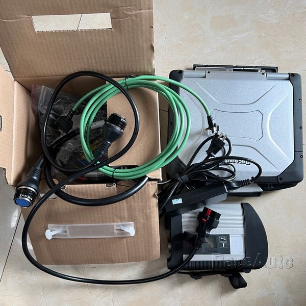 

mb star c4 sd compact 4 tool with v06.2023 software x das vediamo dts in 320gb hdd and used cf-30 4g code scanner