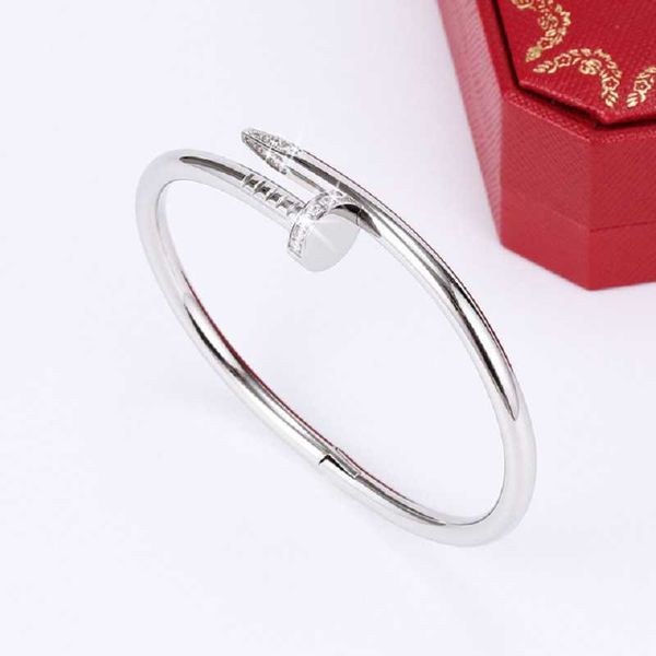 

high version star's same style nail bracelet 18k rose gold love colorful with diamonds female 925 sterling silver couple male coarse ed, Black