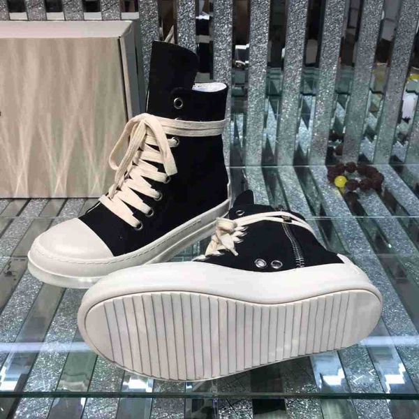 

dress leisure rick shoes owens espadrille high zipper laces casual owen cycling footwear, Black