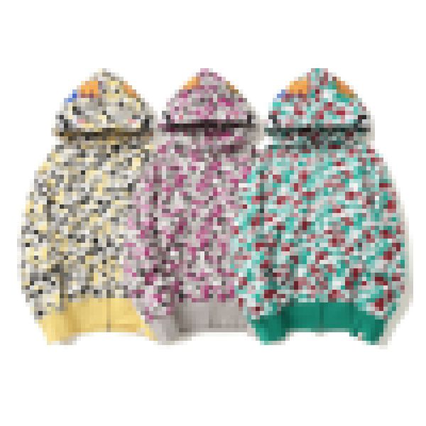 

a bathing a ape camo shark tide hoodie, Black