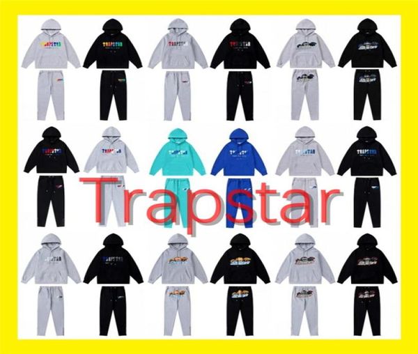 

s tracksuits suit sets rainbow towel embroidery hoodies decoding chandal s shooters hooded tuta sportswear men women sportswear suit1196764, Gray