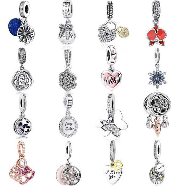 

new 925 sterling silver cross love heart mom charm pink gold enamel bead fits bracelet diy for women jewelry accessories no0102926903, Bronze;silver
