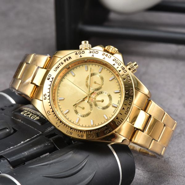 

2023 luxury men's watches designer watches automatic mechanical watches six hands full function watches full steel strap watches busine, Slivery;brown