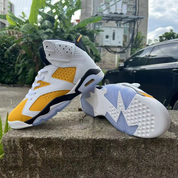 

jumpman 6 6s yellow ochre mens basketball shoes white black men outdoor men trainers sports sneakers 40-47 ct8529-170