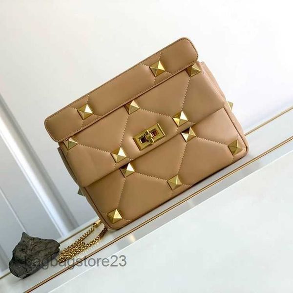 

valentiino outgoing shoulder design lady handbag purse rivet ins bag single evening crossbody designer bags leather chain small square hc6h