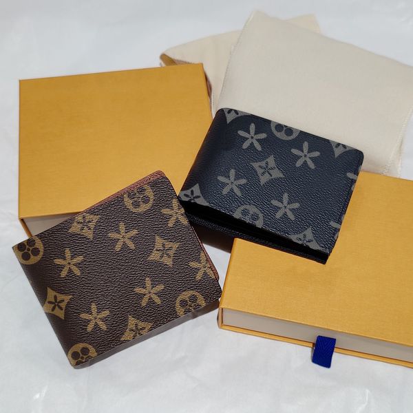 

m60895 multiple man coin purses wallet 3 credit card slots brown flower women key pouch passport card holders genuine leather luxury six typ, Red;black