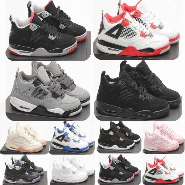 

jumpman 4s shoes kids 4 retro boys basketball shoe designer children kid youth baby mid high sneaker military trainers black sports on runni
