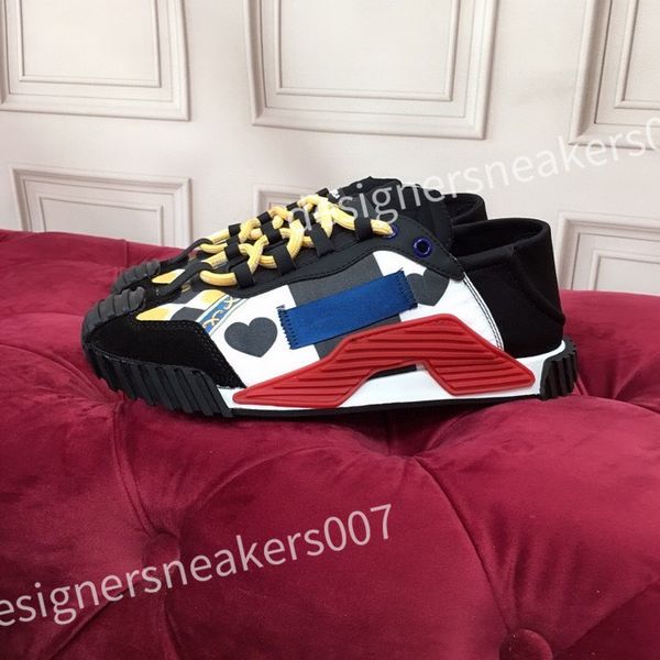 

new luxury designer shoes men designers classics sneaker women platform leather casual shoe low lace up sneakers hc210813, Black