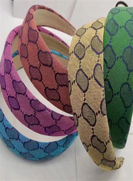 

colorful knitting letter jacquard headband classic design ladies headdress hoop elegant wide hairband with box76665434704481, Silver